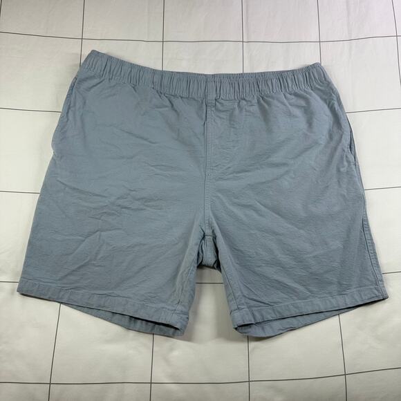 Free Fly Shorts Mens XL Blue Stretch Canvas Cotton Bamboo Drawstring Casual Hike - Picture 1 of 12